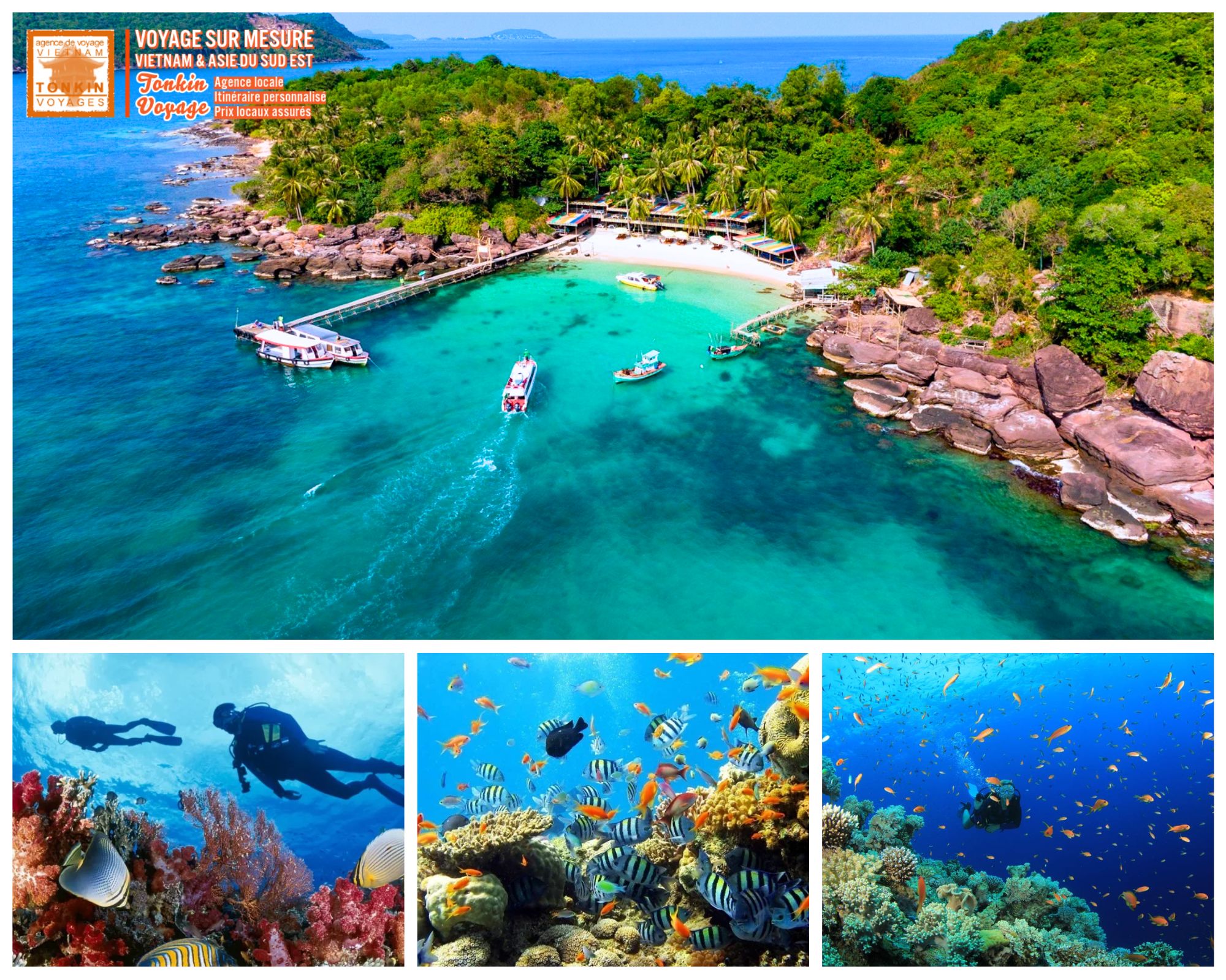 Plong&eacute;e sous-marine au Vietnam : meilleurs spots, quand partir et s&eacute;jours plong&eacute;e sur mesure avec l'agence de voyage locale Tonkin Voyage